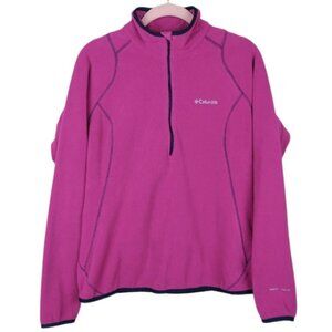 Columbia Omni-Wick Terry Pink Half Zip Top Size M